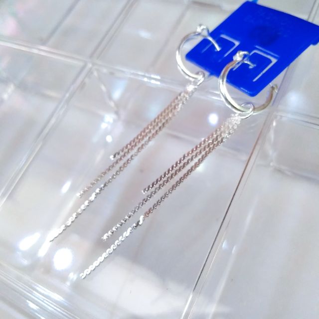 Bông tai bạc Bông thả tua dua bạc ta Van jewelry V10547