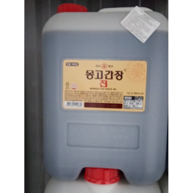 Xì dầu chấm jin, xì dầu nấu canh monggo hàn quốc 13l can to cho nhà hàng - 몽고 진간장, 국간장