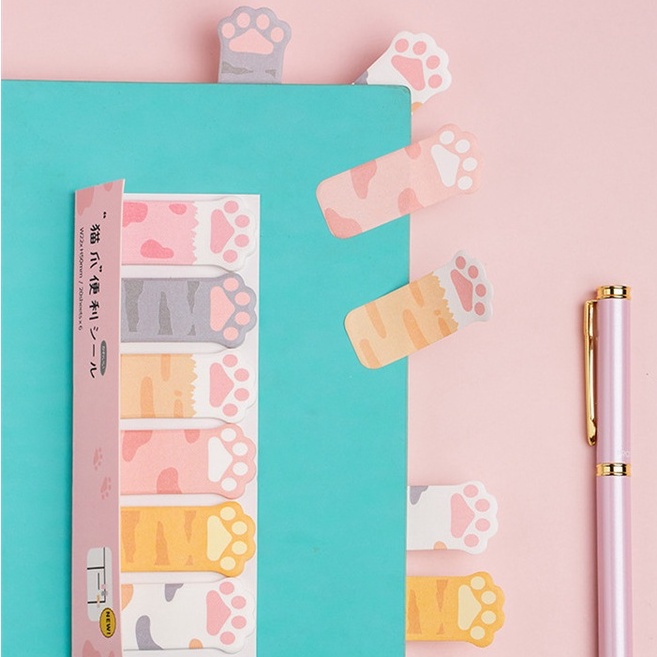 Giấy ghi chú hình chân mèo dễ thương