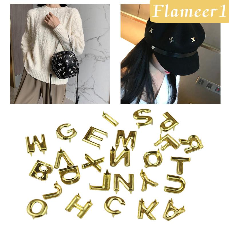 [Flameameer1] 26 Đinh Tán Chữ Cái A - Z Trang Trí Túi Xách / Giày Da