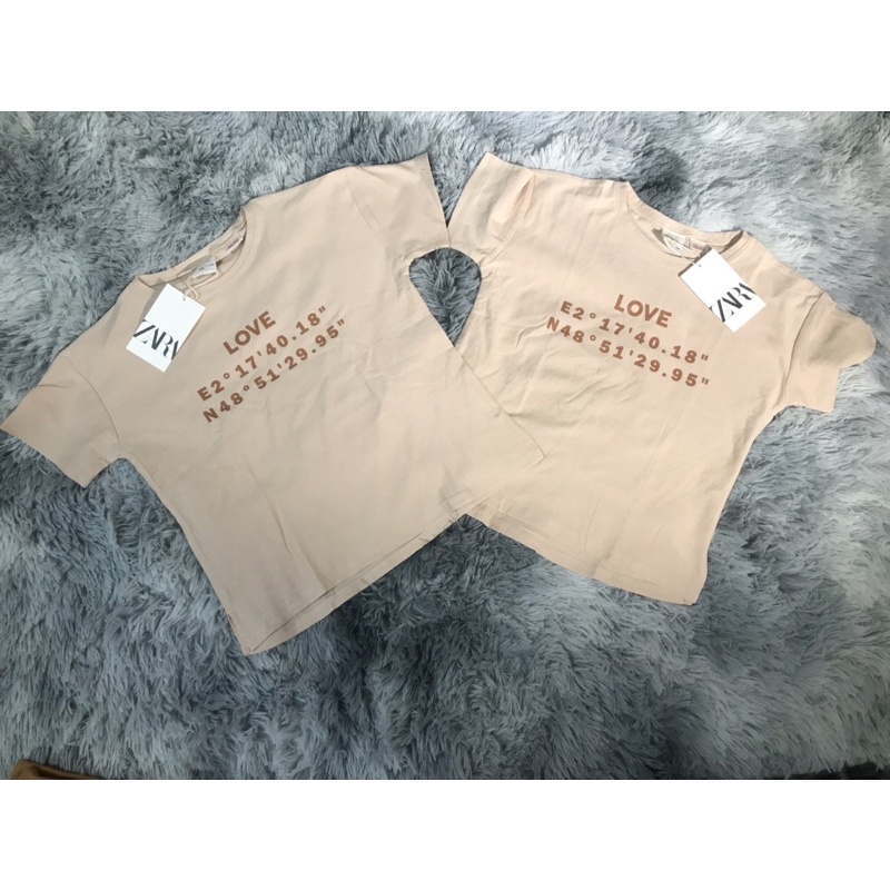 Áo thun bé gái za.ra form lớn đủ bill