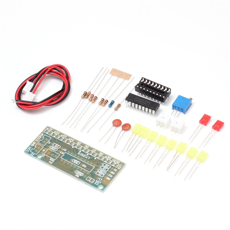 Sound Audio Spectrum Analyzer Level Indicator LM3915 DIY Kit 10 LED Kit Electoronics Soldering Set