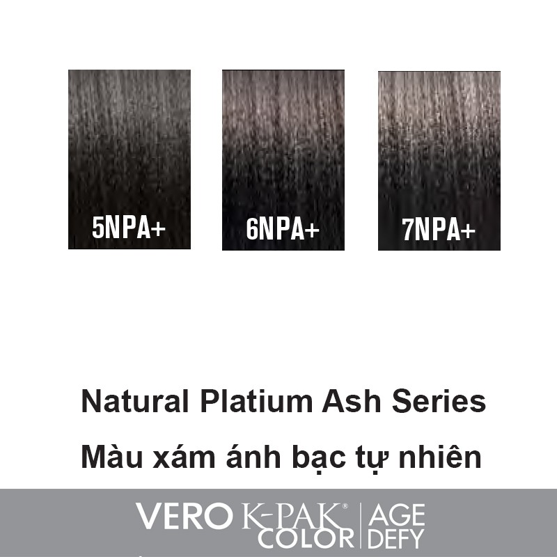 Natural Platinum Ash Brown NPA - Màu nhuộm phủ bạc thời trang JOICO Vero K-Pak Color Age Defy (Màu nâu ánh bạc tự nhiên)