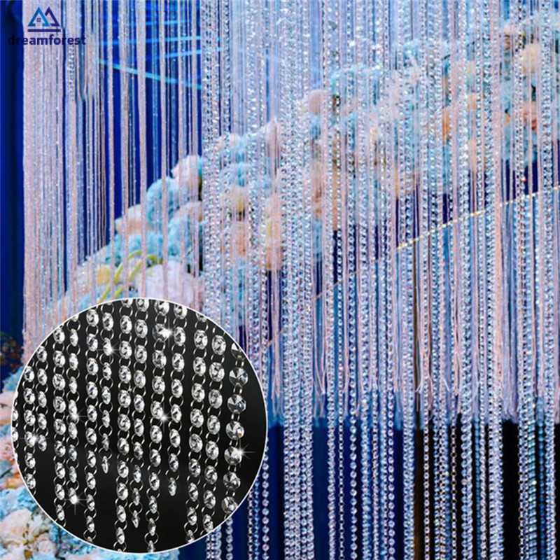 Rèm cửa dạng chuỗi hạt pha lê trong suốt