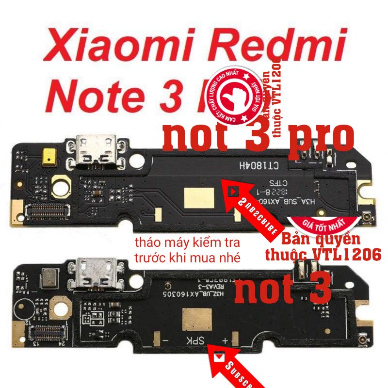 Cụm chân sạc Xiaomi Note 3 /3 Pro