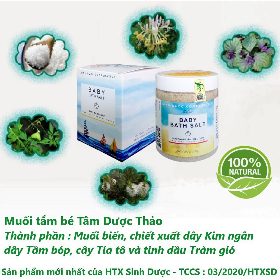 (QUÀ TẶNG) Muối tắm bé Tâm Dược Thảo 200g + Tặng kèm 01 Lốc gồm 09 khăn nén du lịch cao cấp Meijin (65 x 30cm)