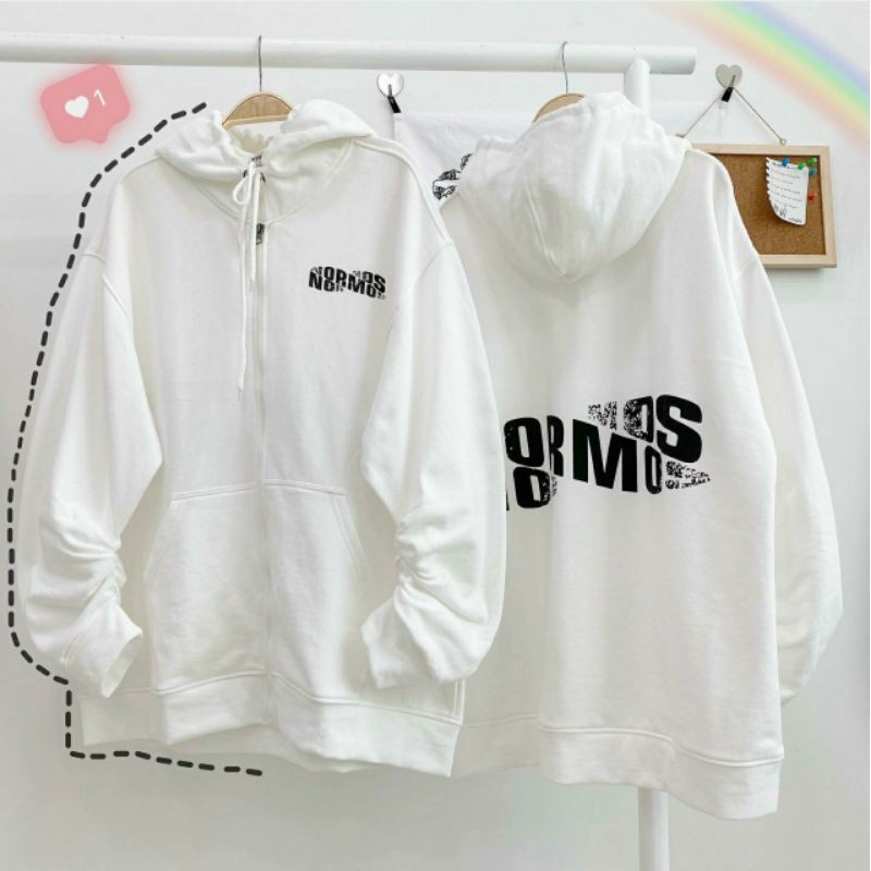 ÁO KHOÁC HOODIE ZIP NORMOS FORM RỘNG (Ảnh thật) | BigBuy360 - bigbuy360.vn