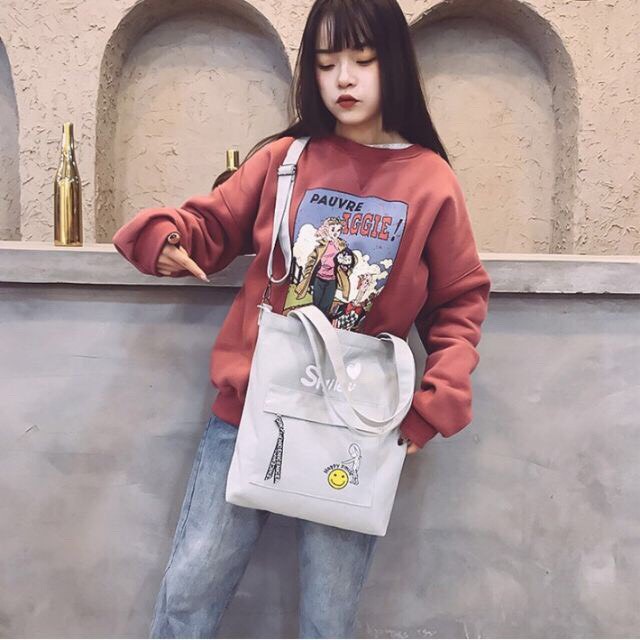 [FreeShip 50K] Túi Tote - SMILE MẶT CƯỜI Siêu Xinh