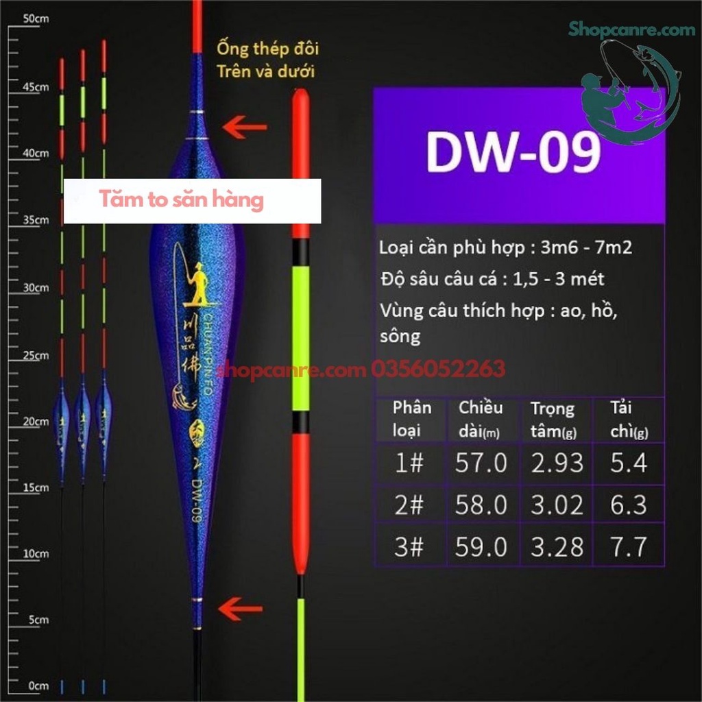 Phao câu đài săn hàng câu xa bờ tăm to bầu to