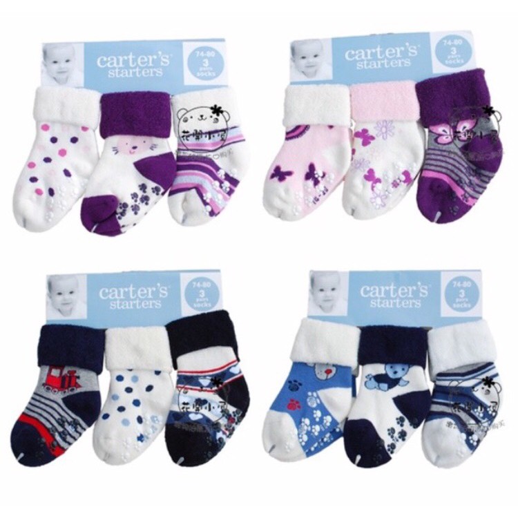 Tất xù Carter set 3 đôi(6-24m)