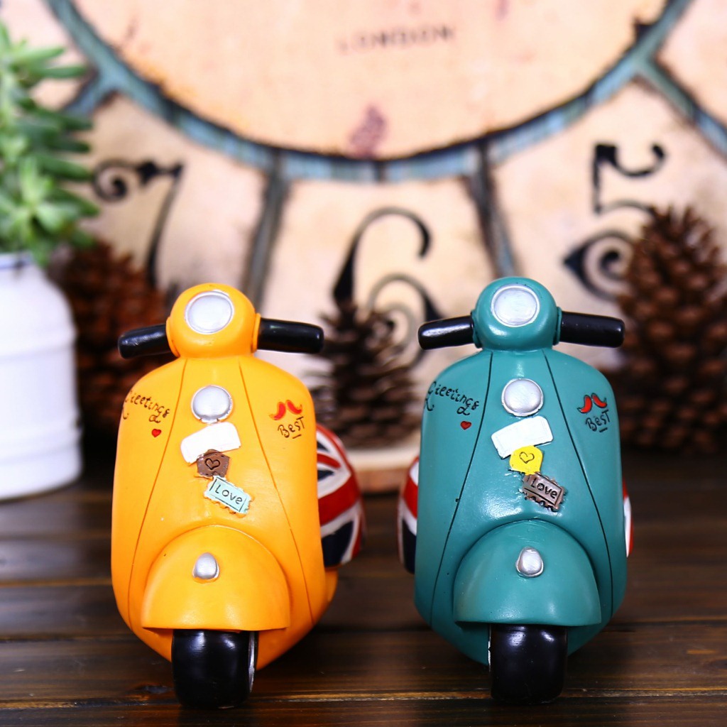 Mô hình xe vespa decor nhà cửa, nội thất