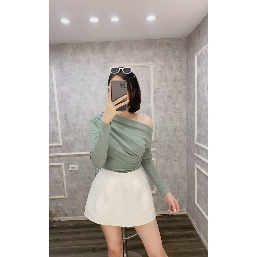 Áo Thun Lệch Vai Tay Dài ZR