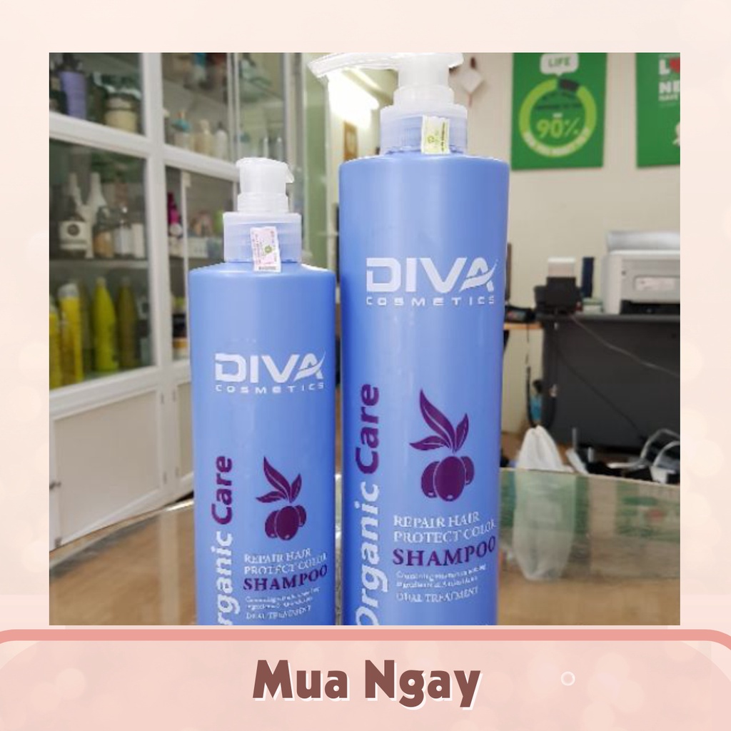(CHÍNH HÃNG 100% CÔNG TY Tem in chìm Bộ công An) Lẻ dầu gội hoặc dầu xả phục hồi giữ màu Diva 500ml - 800ml - Salon Tuấ