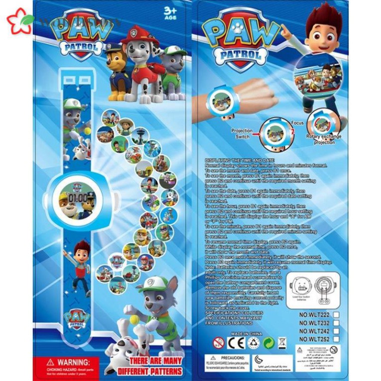 Paw Patrol Đồng Hồ Điện Tử Chiếu Hình Chú Chó Cứu Hộ Cho Bé | BigBuy360 - bigbuy360.vn