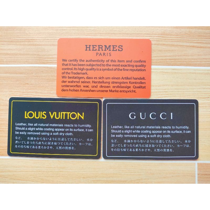 Thẻ cứng card các hãng giày dép túi xách