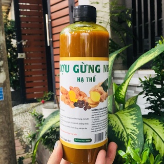 [HANDMADE] RƯỢU GỪNG NGHỆ HẠ THỔ CHO MẸ SAU SINH - Chai 1000ml