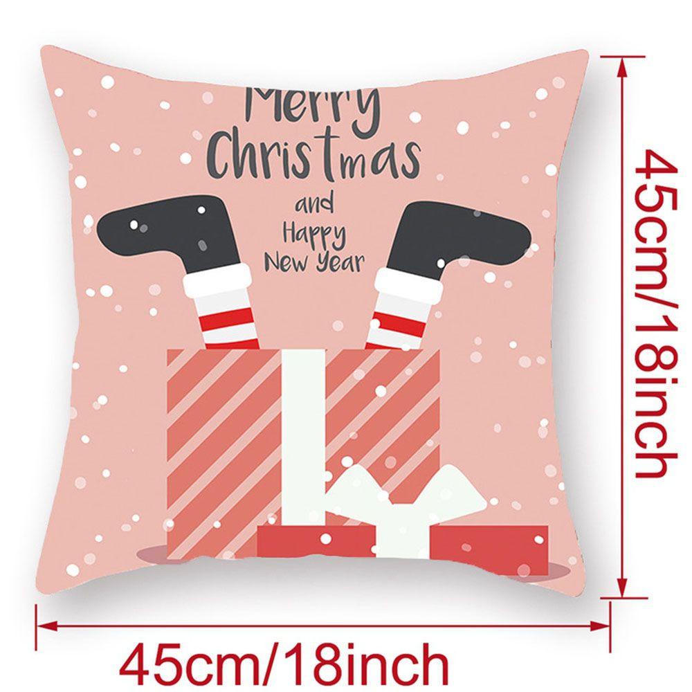 Vỏ Gối In Hình Ông Già Noel / Tuần Lộc Mềm Mại Dùng Làm Quà Tặng