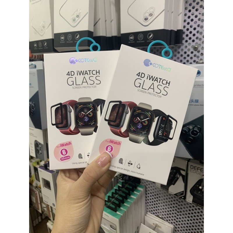 Cường lực Apple Watch Coteetci chính hãng size 38, 40, 42 và 44