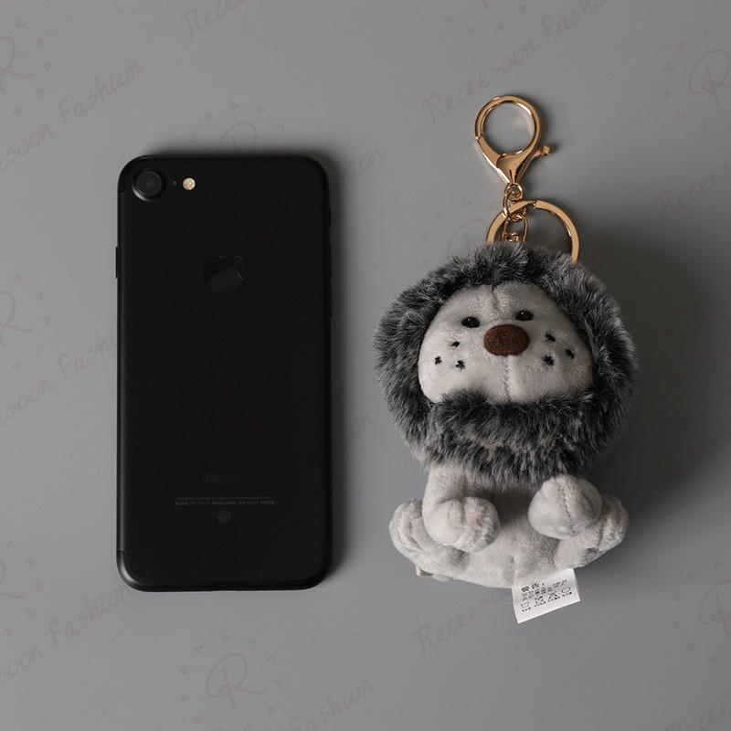 Móc khóa thú bông sư tử dễ thương