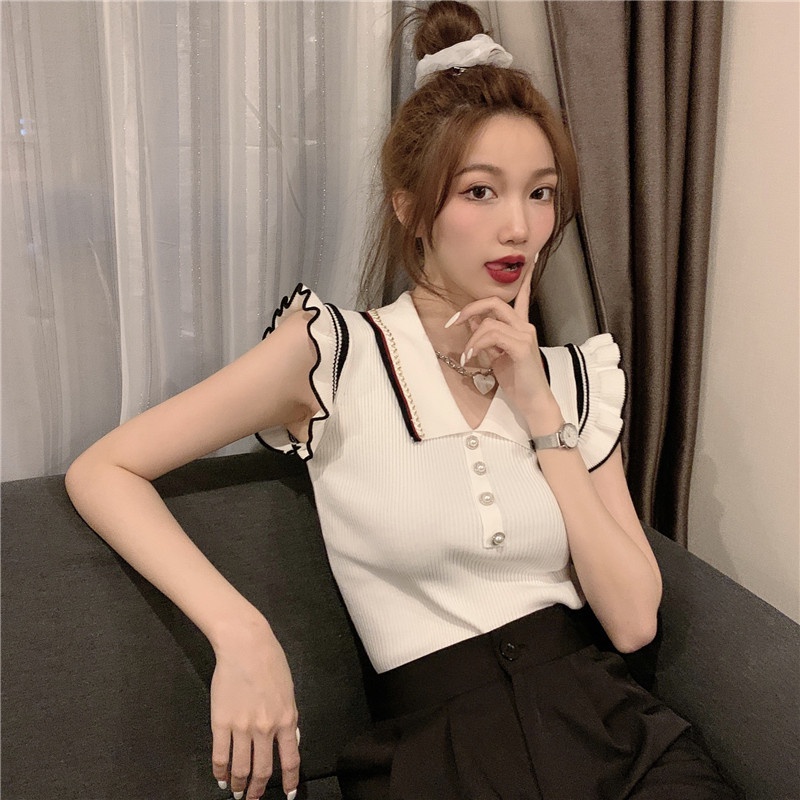 Áo dệt kim SUXI không tay cổ chữ V phong cách Hàn Quốc thời trang mùa hè dành cho nữ