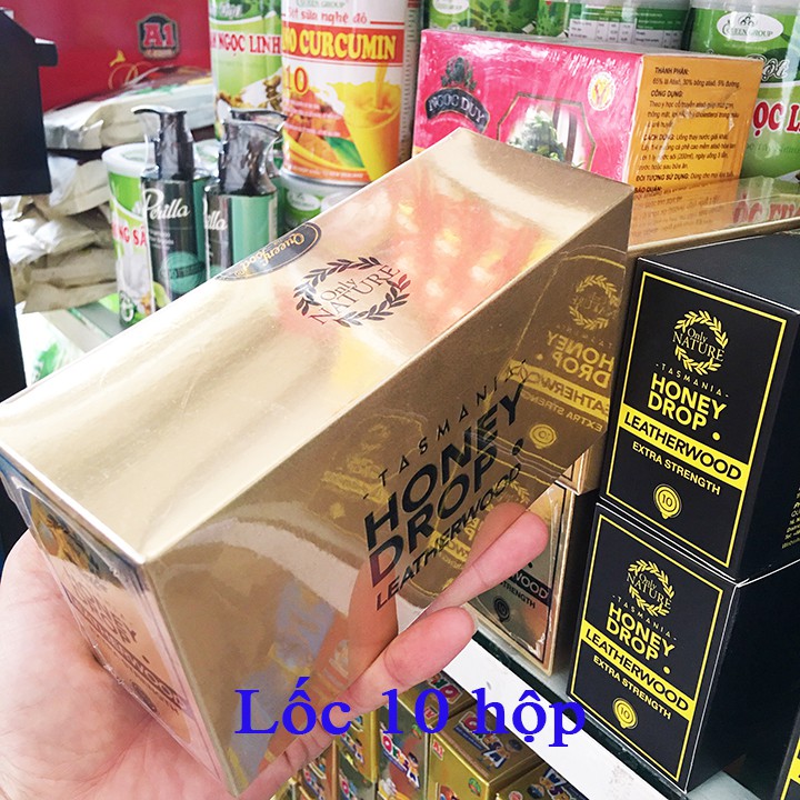 Kẹo Sả Mật Ong Honey Drop Leatherwood (hộp vàng)-hộp 10v
