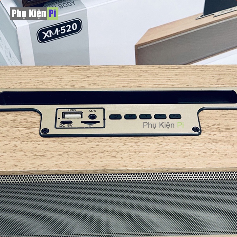Loa Gỗ Bluetooth XM520 - Dung lượng Pin lớn - Tần số 100Hz - 20KHz - Công suất 5W - Âm thanh tốt - Âm Bass lớn