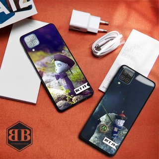 Ốp lưng kính cường lực Samsung Galaxy A12 in hình bé cương thi
