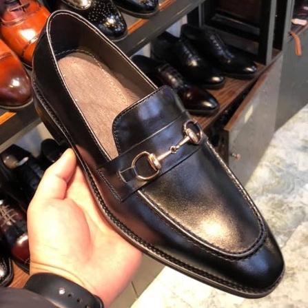 Giày lười nam cao cấp da bò thật bảo hành 1 năm kiểu dáng Horsebit Loafer - Mã T87