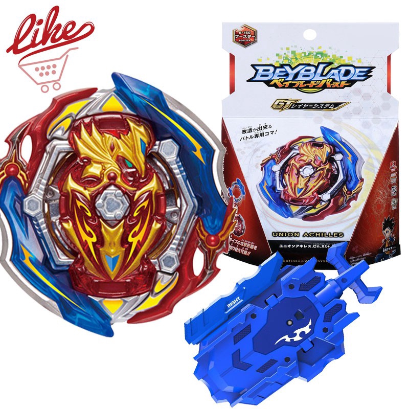 FLAME B-150 Booster Union Achilles Cn.Xtend + Retsu Beyblade Burst Set, Gyro với LR Launcher