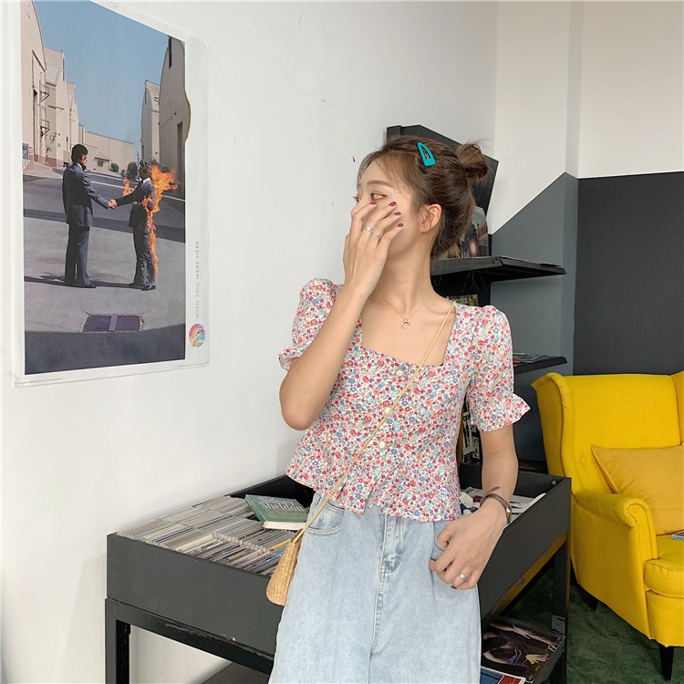 [Hàng có sẵn] Áo sơ mi kiểu croptop nữ Ulzzang Quảng Châu AS52