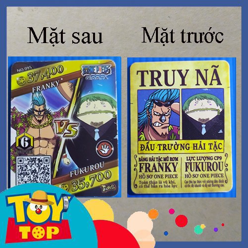 Thẻ bài Toonies One Piece truy nã phiên bản song đấu - đấu trường hải tặc thẻ 2nd có trầy