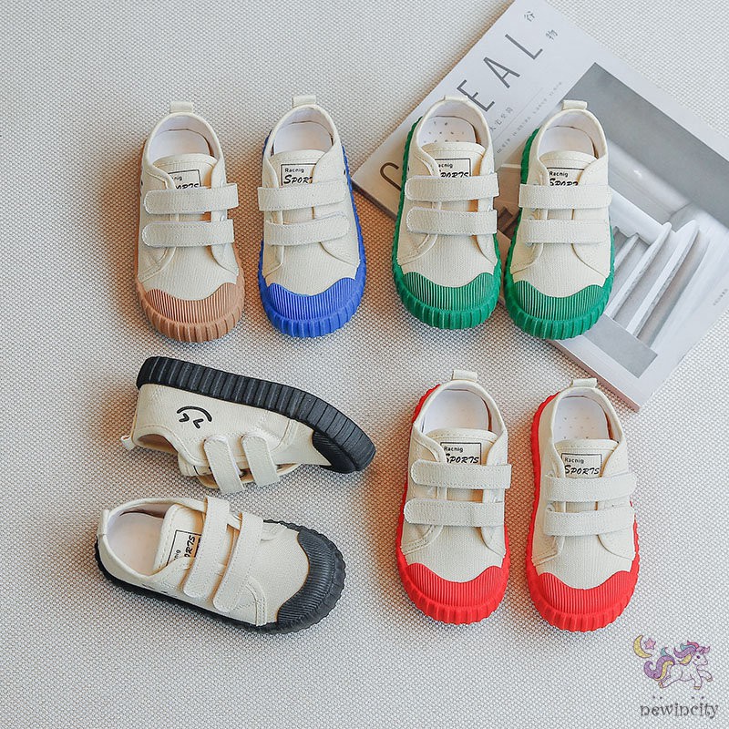 Giày Vải Canvas Màu Sắc Thời Trang Phong Cách Hàn Quốc Thời Trang Năng Động Cho Bé
