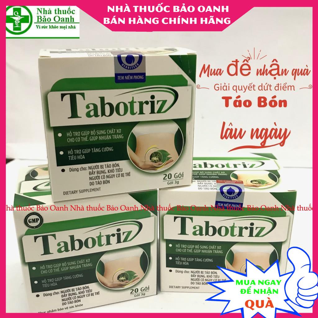 Chất xơ Tabotriz dùng được an toàn cho bà bầu, trẻ em trên 6 tháng- cho người bị trĩ, táo bón- hộp 20 gói