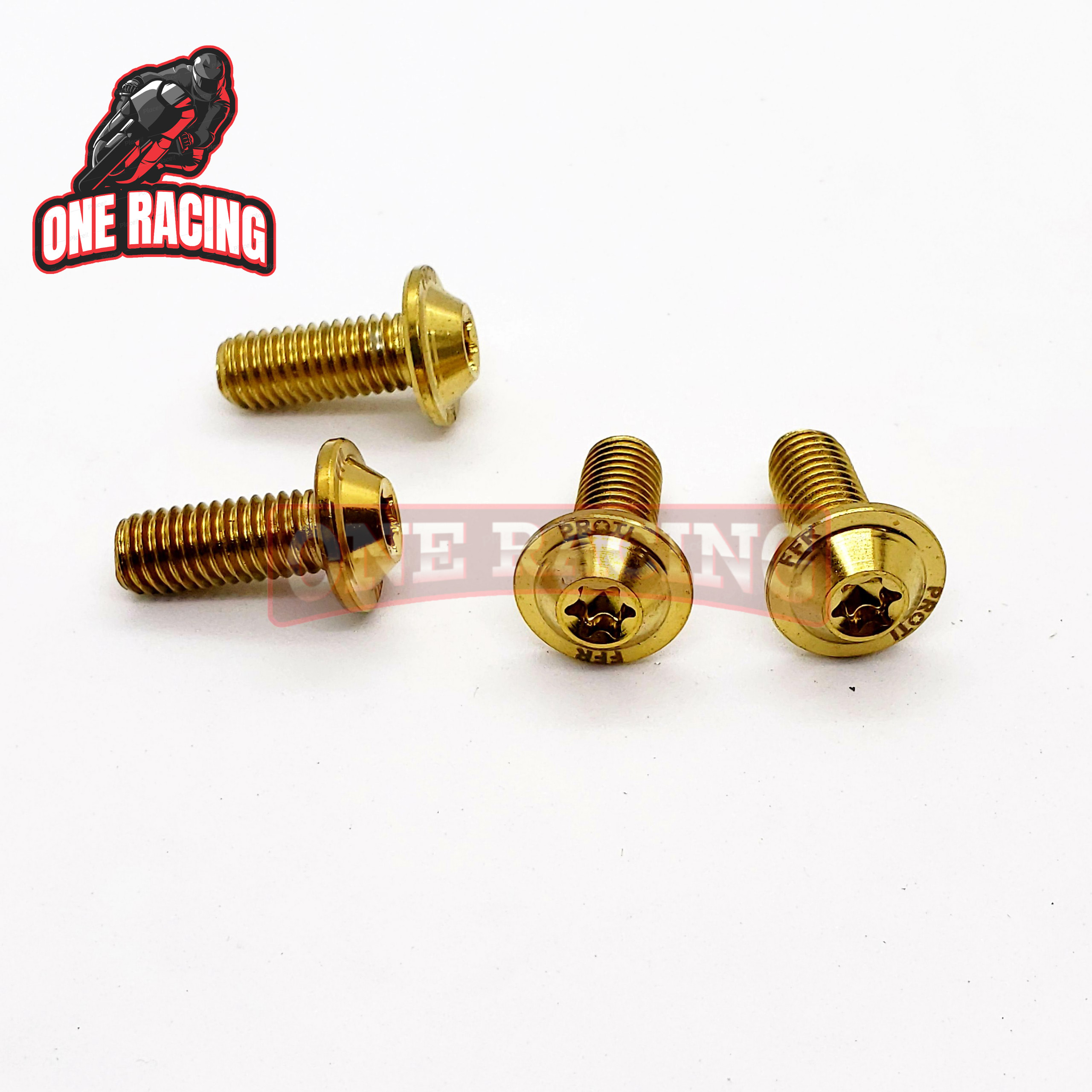 4 Ốc gắn đĩa PROTI 8ly2 xì vàng gold, Inox CNC cao cấp