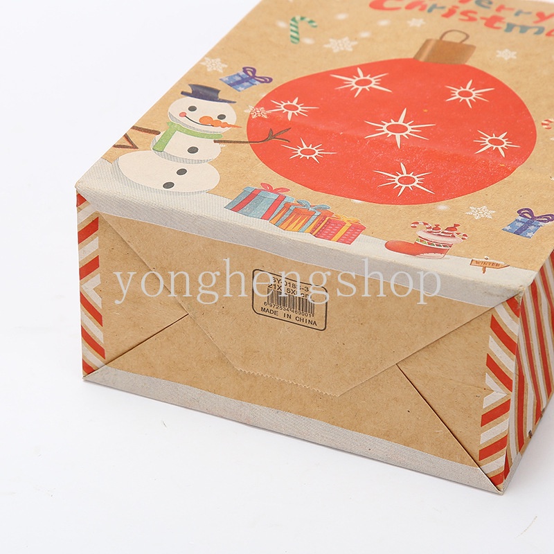 Túi đựng bánh kẹo quà tặng bằng giấy họa tiết Giáng Sinh đáng yêu tiện lợi