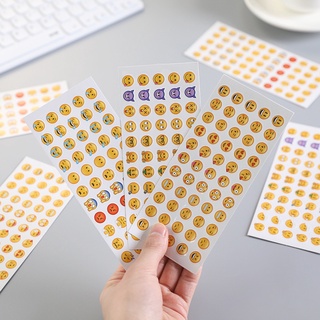 1 tờ sticker dán hình emoji dùng trang trí sổ tay