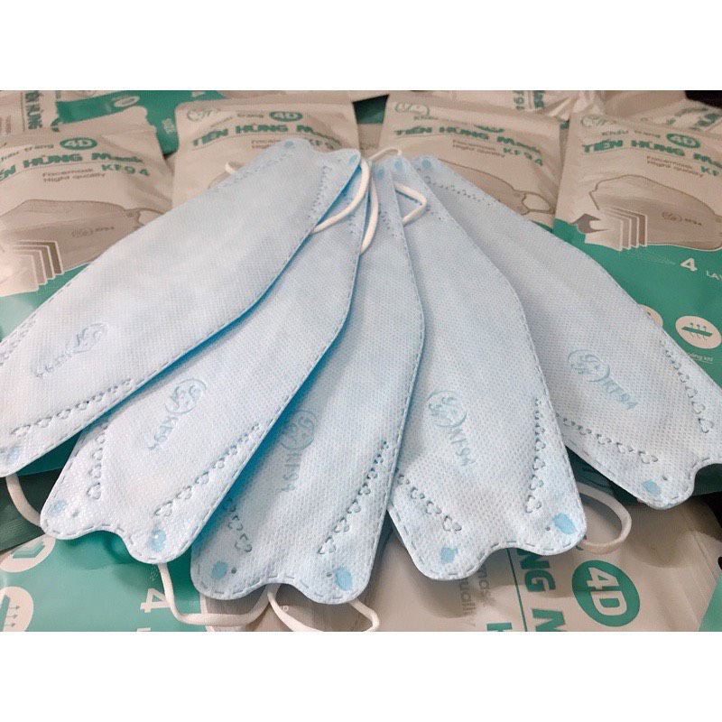 Sỉ lẻ Khẩu trang KF94 TIẾN HÙNG kiểu Hàn Quốc kháng khuẩn và lọc bụi mịn, combo 50 cái - 100 - 200 - 300