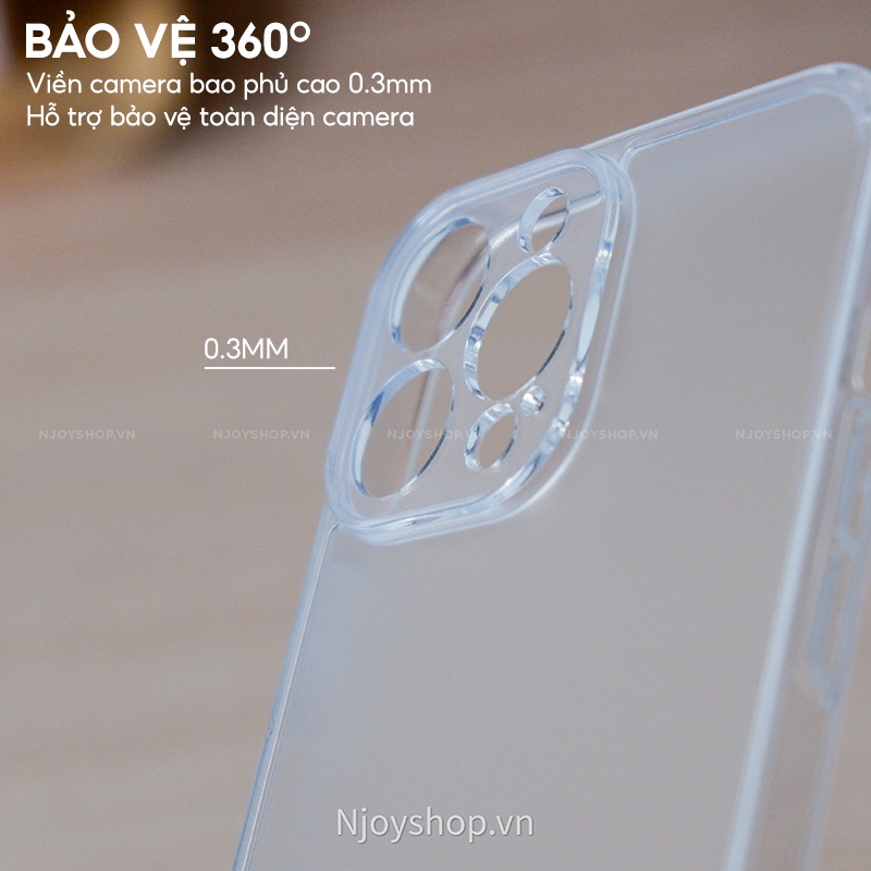 Ốp Nhám Viền Dẻo Chống Bám Vân Tay Chính Hãng X&M Lưng Kính Cường Lực Cao Cấp Njoyshop