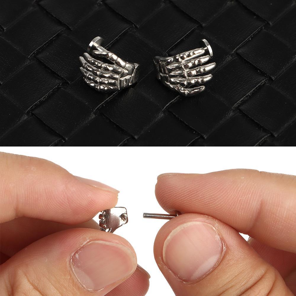 Yve Khuyên Tai Xỏ Đinh Tán Hình Bàn Tay Môi Bộ Xương Phong Cách Punk Tinh Tế