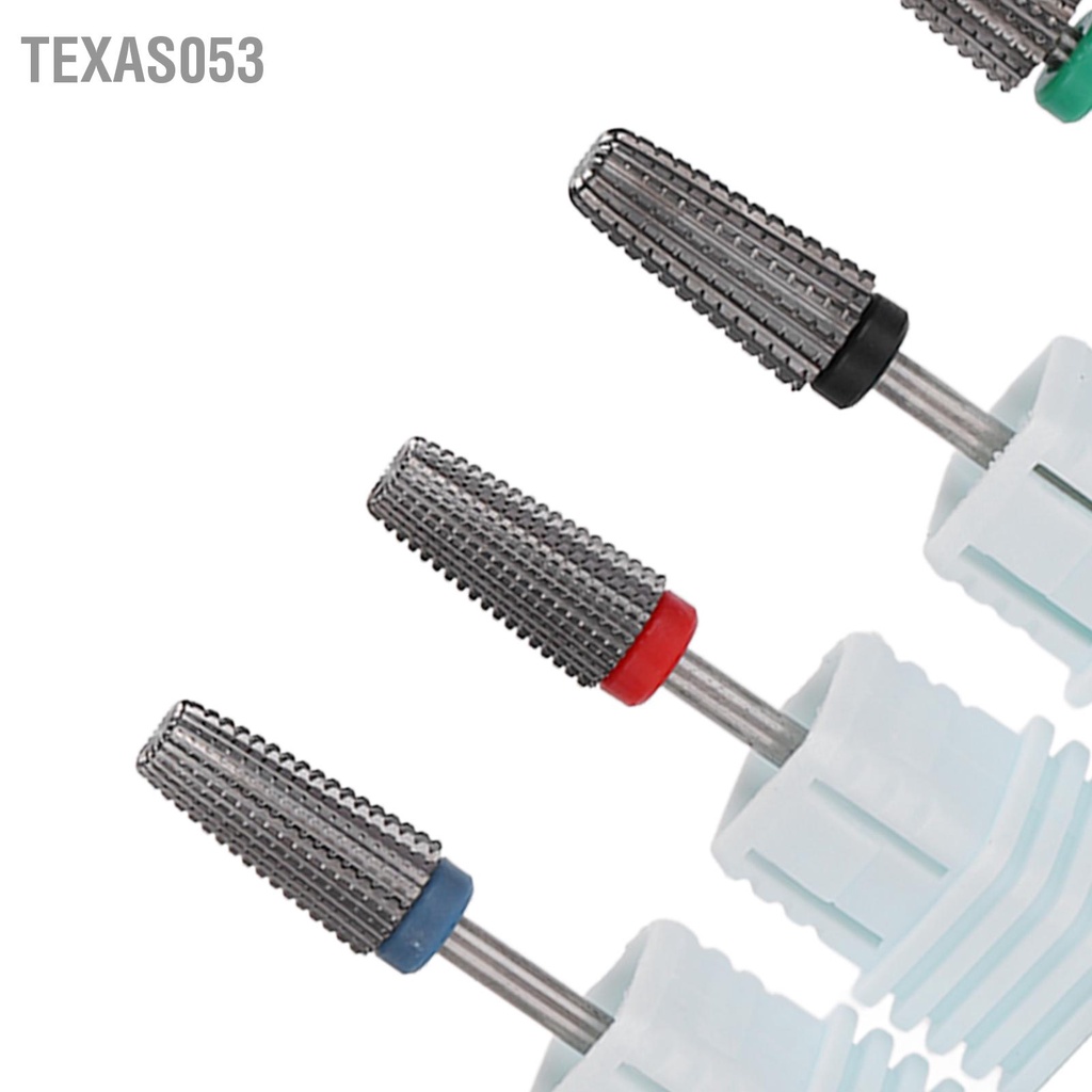 Texas053 Máy khoan móng tay đa chức năng Bits Vonfram Thép 5 trong 1 Công cụ làm mài đánh bóng đầu