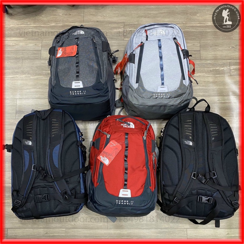 Balo nam The North Face Surge 2 transit -balo du lịch tnfCHỐNG SỐC- Đựng laptop 15, 16 inch Dây đeo trợ lực