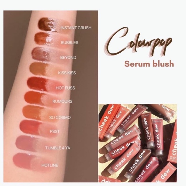 Serum má hồng Colourpop dạng kem Cheek Dew Serum Blush