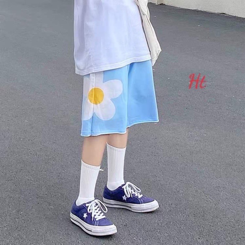 Quần ngố hoa nhuỵ vàng to H2Q877