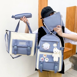 Set balo 4 món vừa A4 - XIGUL thời trang