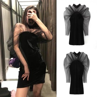 Váy body tay bồng