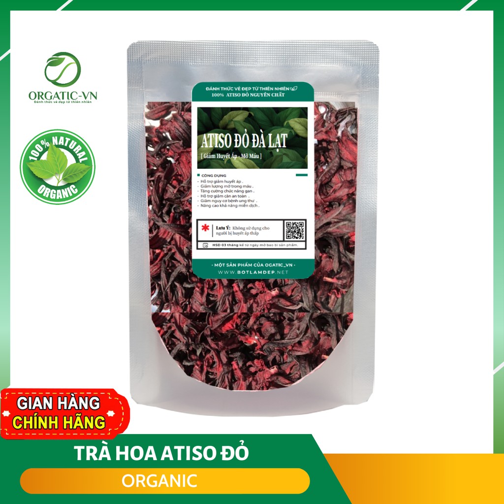 Trà Hoa Atiso Đỏ Đà Lạt ( Hibicus ) sấy khô hàng đẹp -  Gói 100g | BigBuy360 - bigbuy360.vn