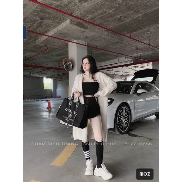 Áo cadigan len dáng dài phạm kiều trang | BigBuy360 - bigbuy360.vn