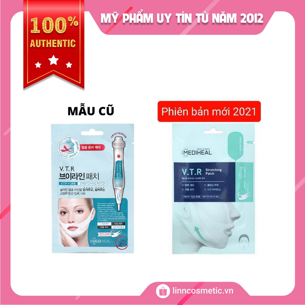 Mặt nạ nâng cơ giảm mỡ thừa tạo hình V- line Mediheal VTR Stretching patch 20ml [Best Seller]