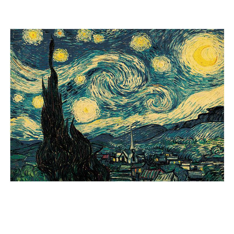 Áp phích dán tường trang trí nội thất kích thước 35x46cm họa tiết tranh Vangogh