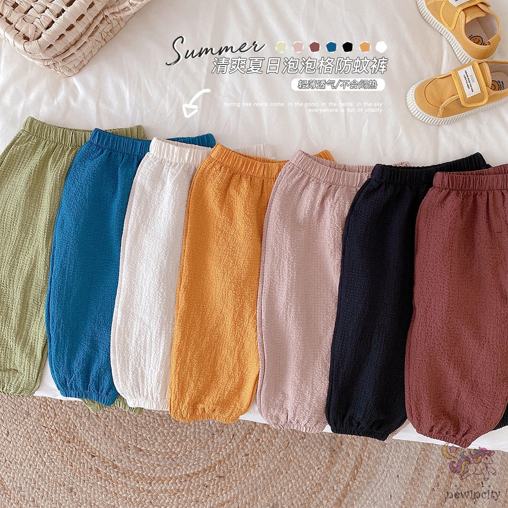 Quần Dài Chống Muỗi Màu Sắc Kẹo Ngọt Phong Cách Hàn Quốc Thoải Mái Cho Bé